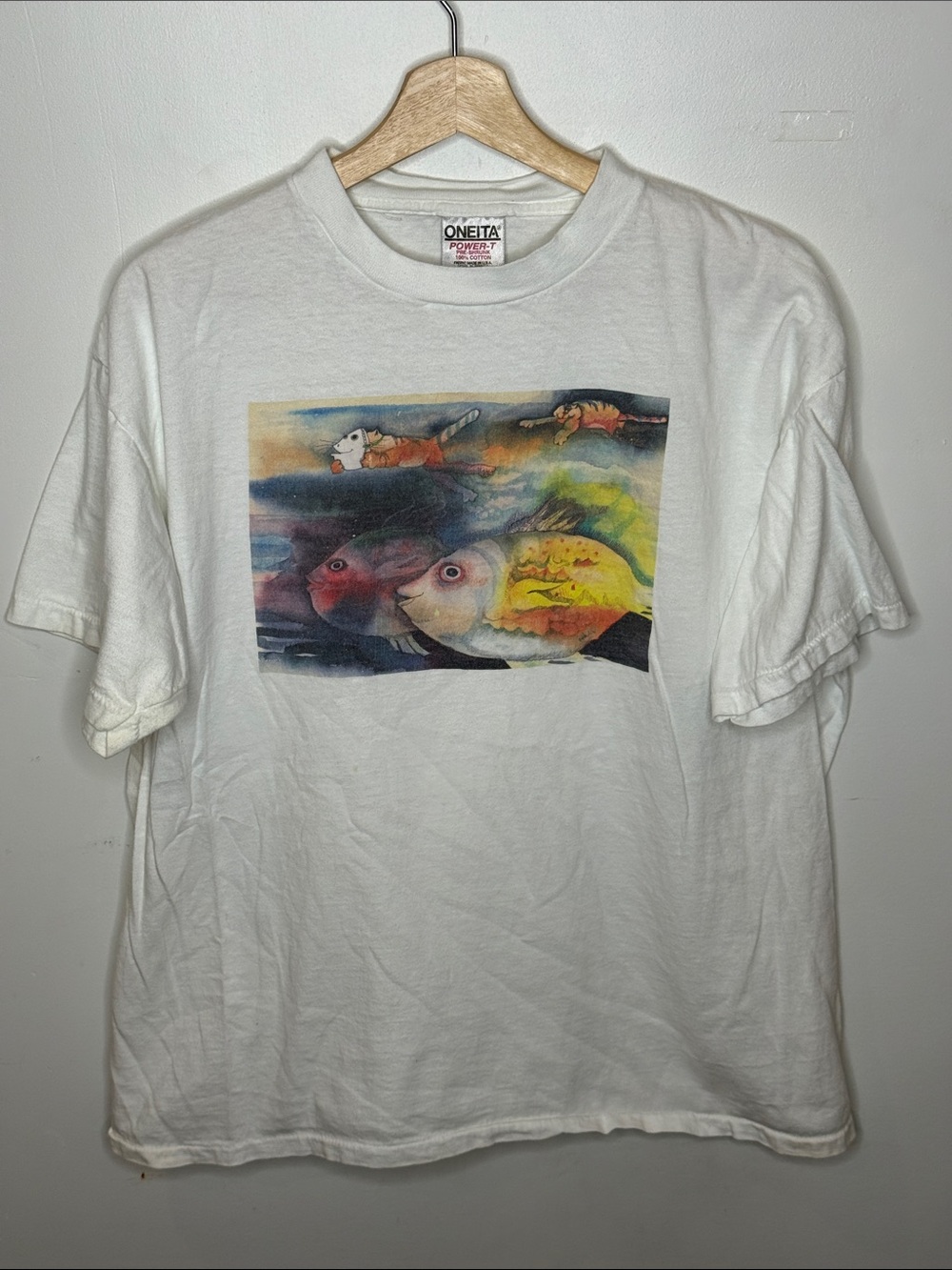 RARE Vintage 90s Don Nedobeck Catfish tshirt